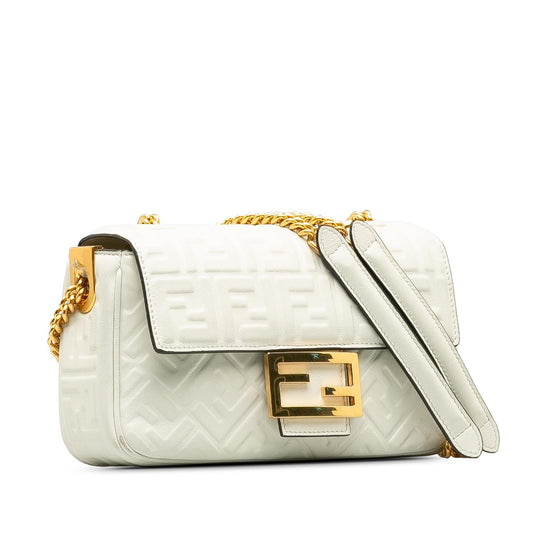 Luxury FendiZucca Embossed Midi Baguette (SHG-p7ykR5)