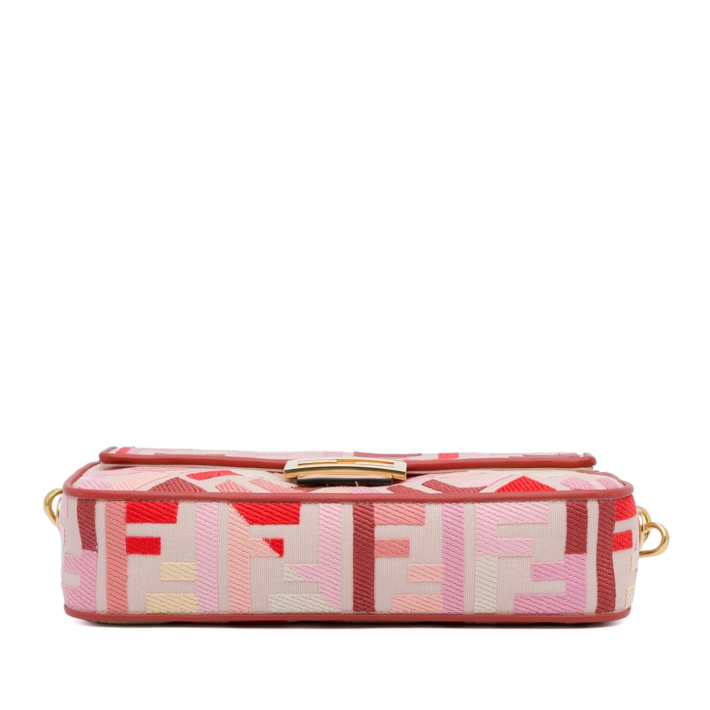 Luxury FendiZucca Embroidered Baguette Satchel (SHG-LaJuvA)