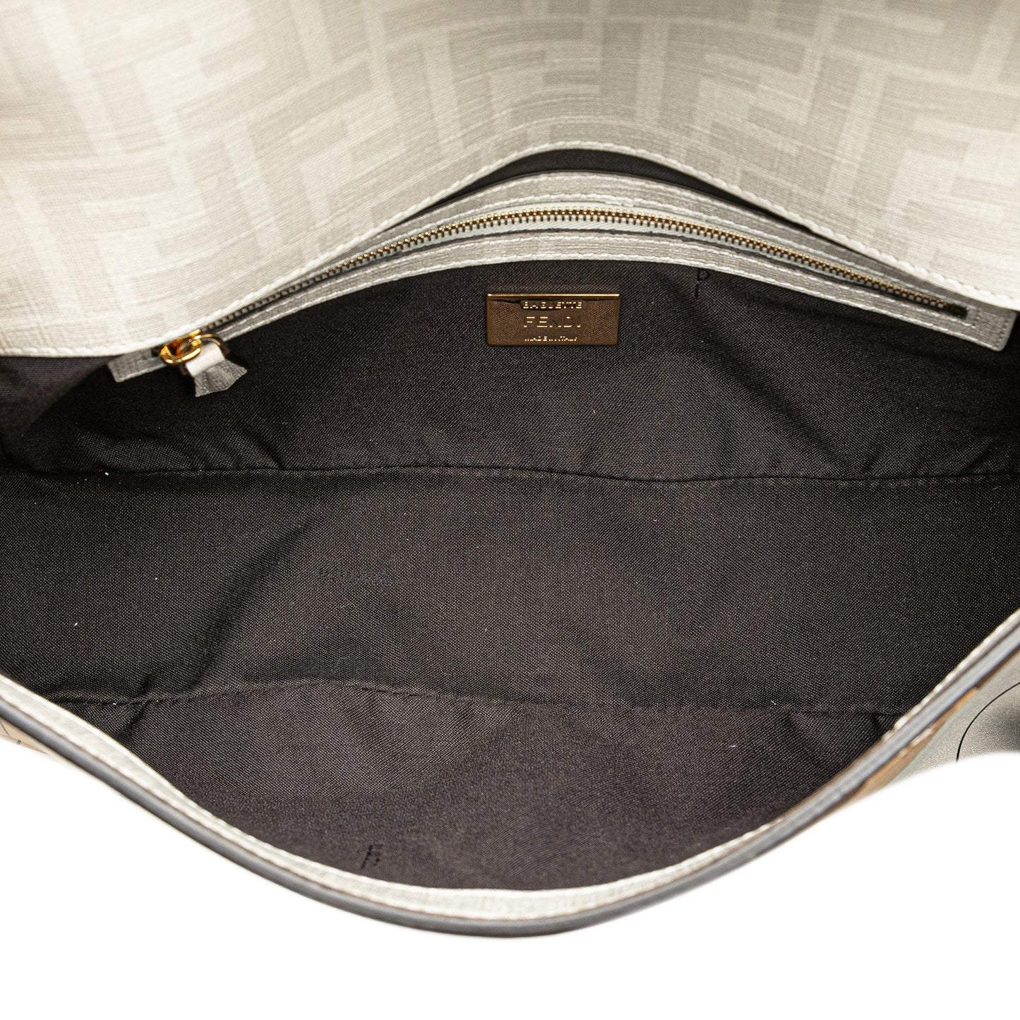 Luxury FendiZucca Graphic Print Coated Canvas Bikini Girls Baguette Satchel (SHG-c5yQoj)