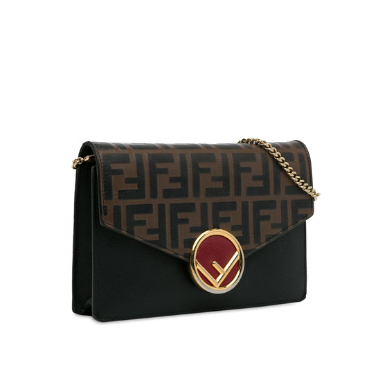 Luxury FendiZucca Kan I F Embossed Wallet on Chain (SHG-Du8lbp)