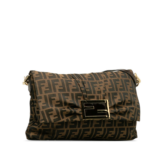 Luxury FendiZucca Mia Flap Crossbody Bag (SHG-qWmENi)