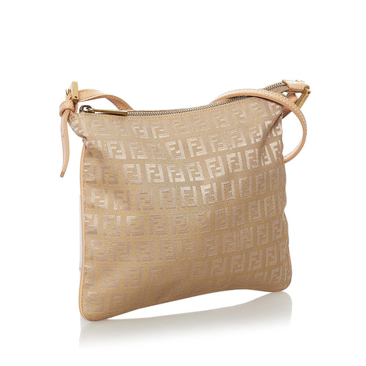 Luxury FendiZucchino Canvas Crossbody Bag (SHG-32543)