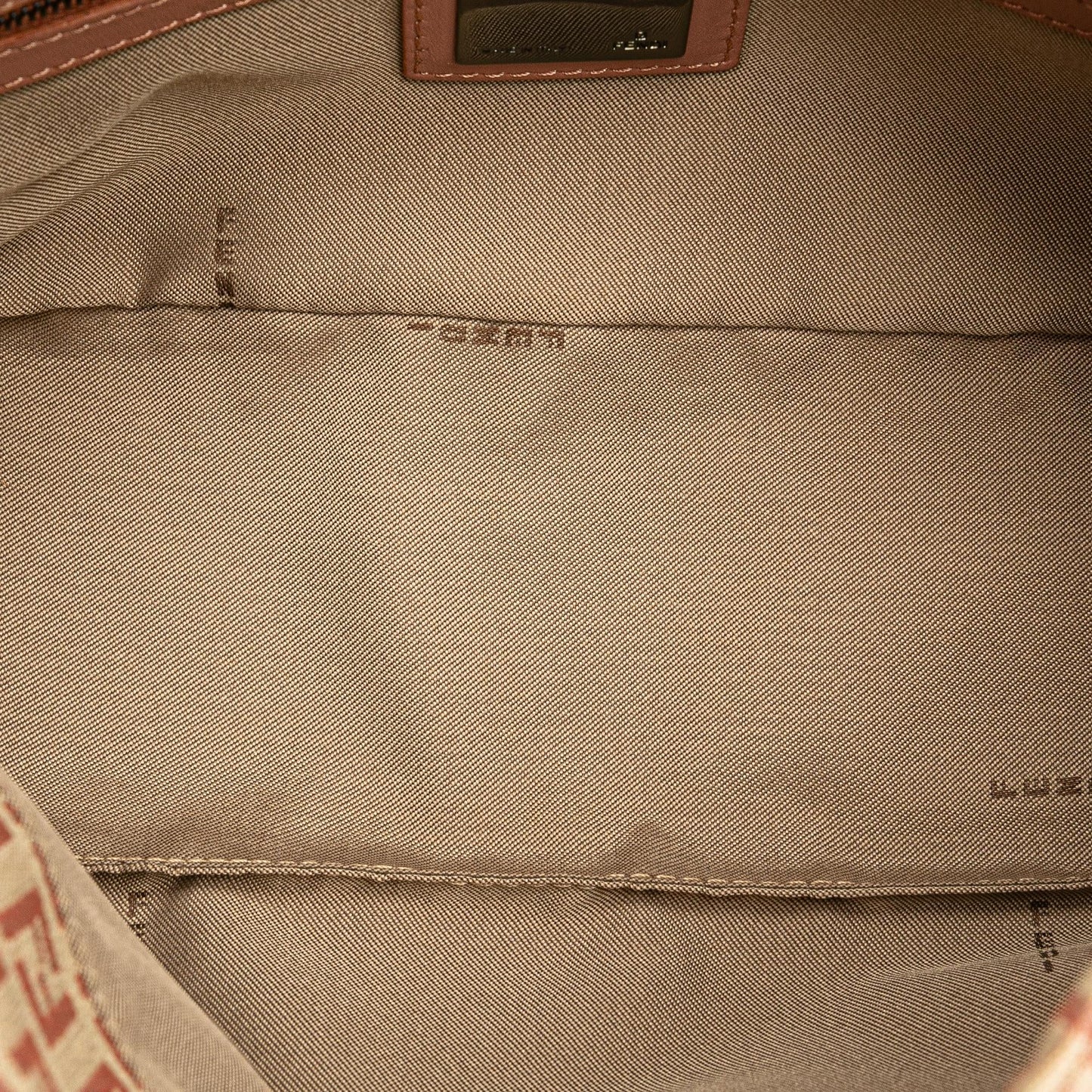 Luxury FendiZucchino Canvas Double Flap Shoulder Bag (SHG-LWyCwh)