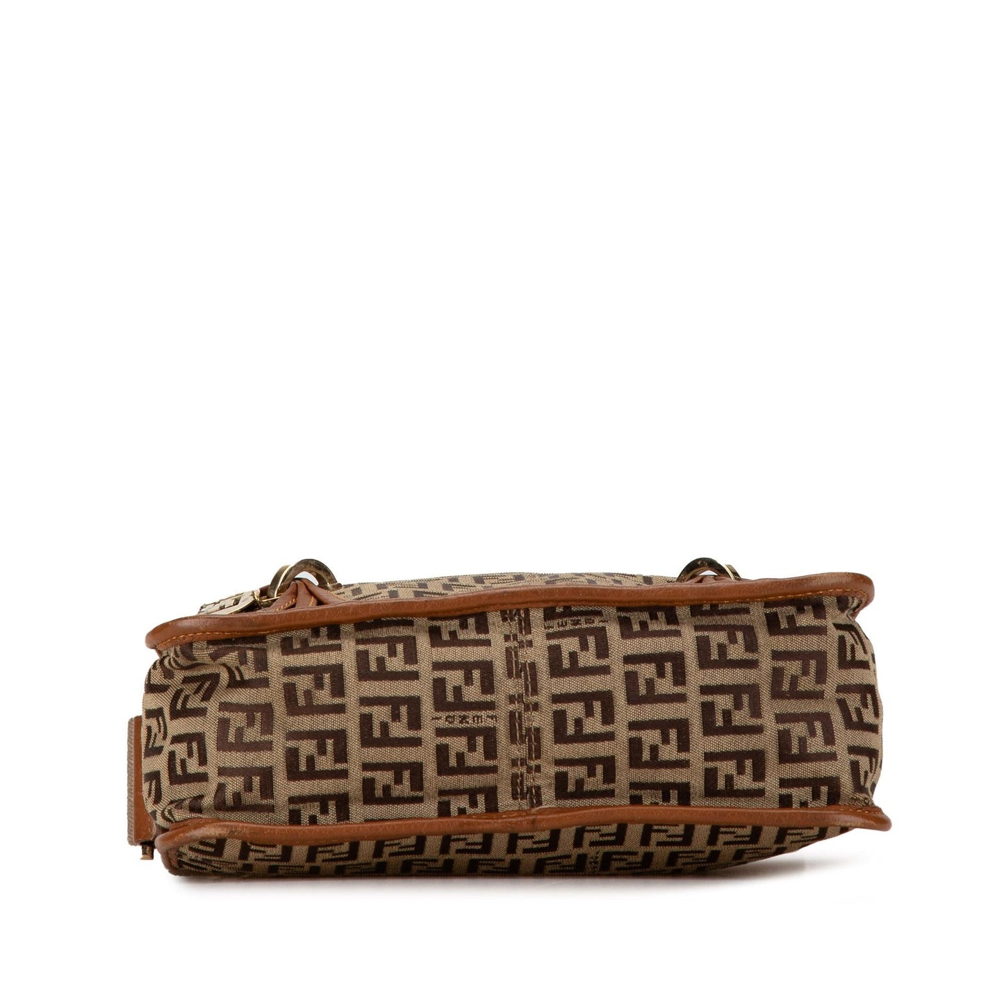 Luxury FendiZucchino Canvas F Charm Crossbody (SHG-7YMEk2)