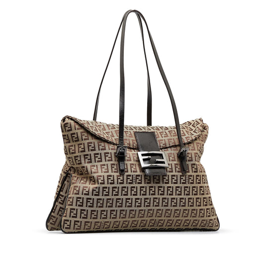 Luxury FendiZucchino Double Flap Shoulder Bag (SHG-bz3W6K)