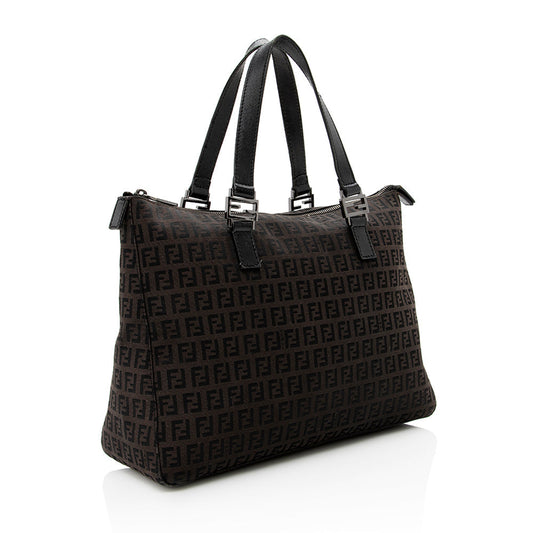 Luxury FendiZucchino FF Handle Tote - FINAL SALE (SHF-16214)