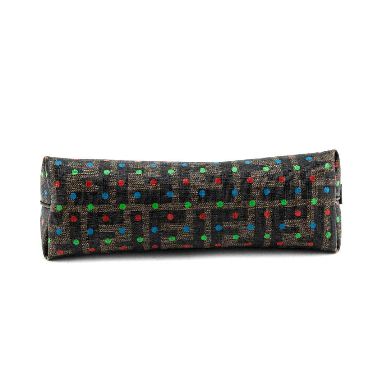 Luxury FendiBrown Zucca Spalmati Polka Dot Pouch