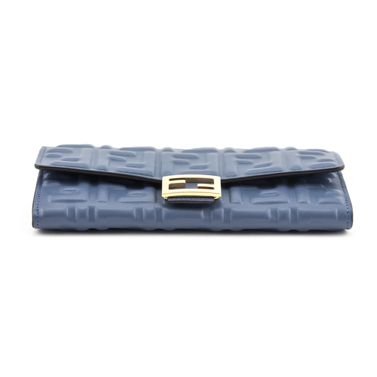 Luxury FendiMirto Nappa Matisse FF Embossed Continental Wallet On Chain