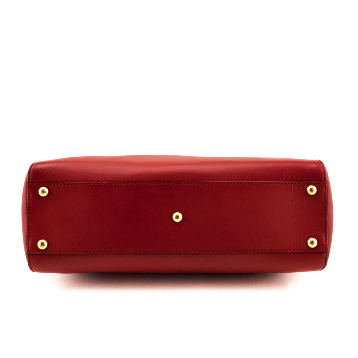 Luxury FendiRed Nappa Medium Peekaboo Bag