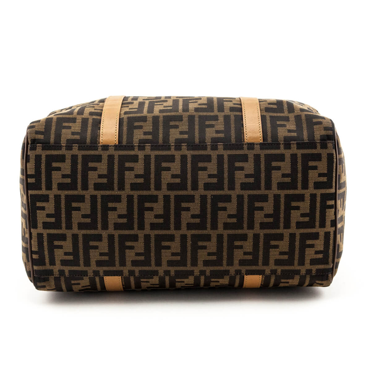 Luxury FendiTobacco Zucca Boston Satchel