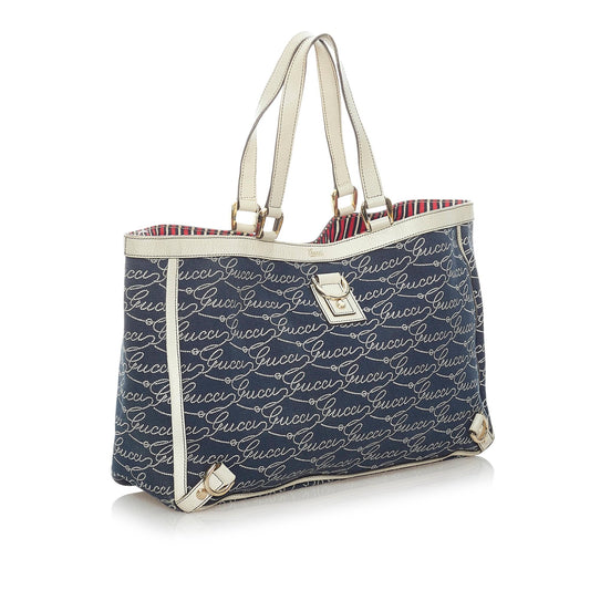 Gucci Abbey D- Ring Canvas Tote Bag (SHG-32612)