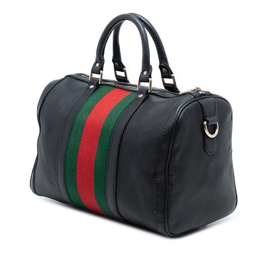 Gucci Calfskin Web Joy Boston Bag