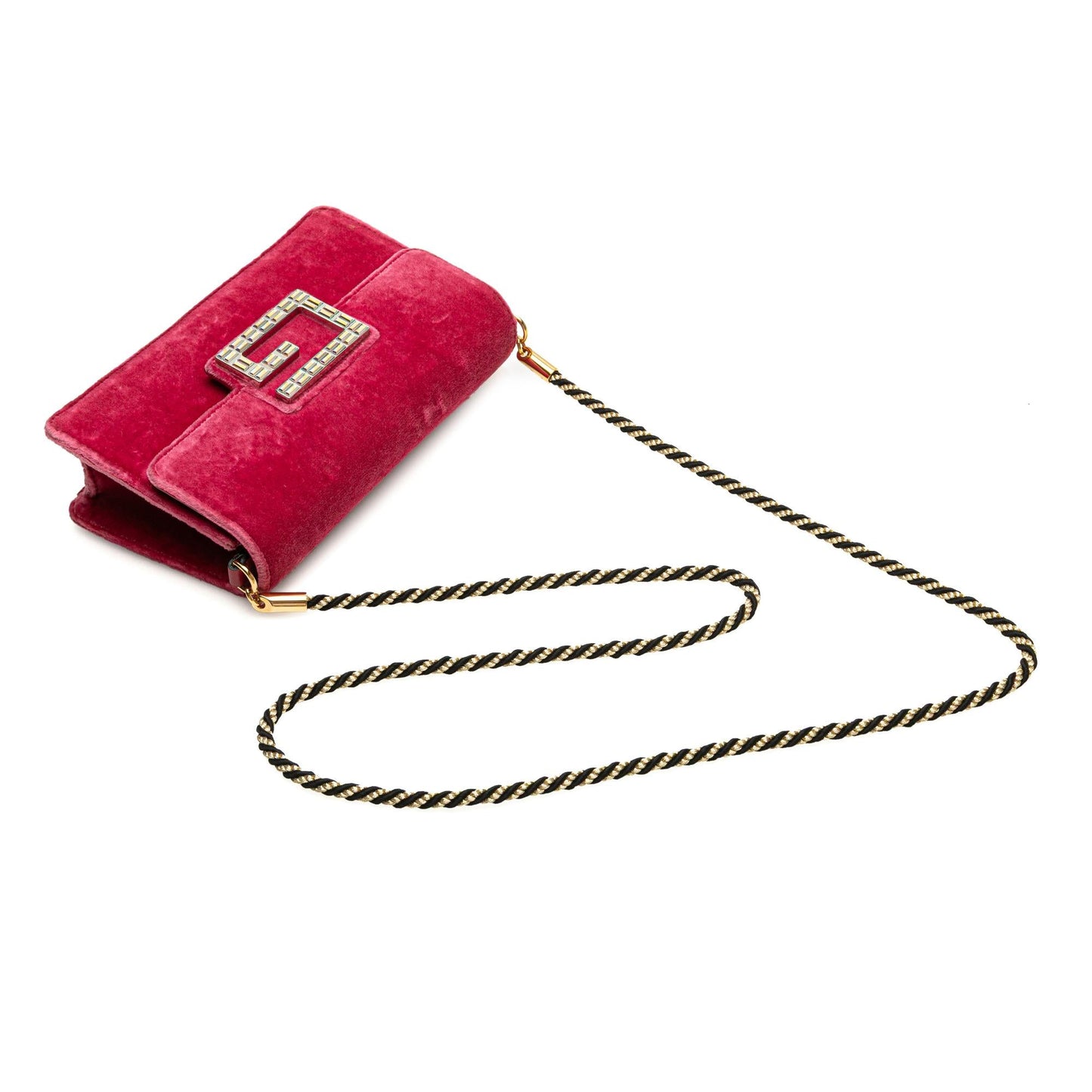 Gucci Crystal GG Velvet Broadway Crossbody