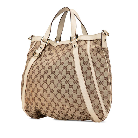 Gucci GG Canvas Abbey D Ring Convertible Satchel