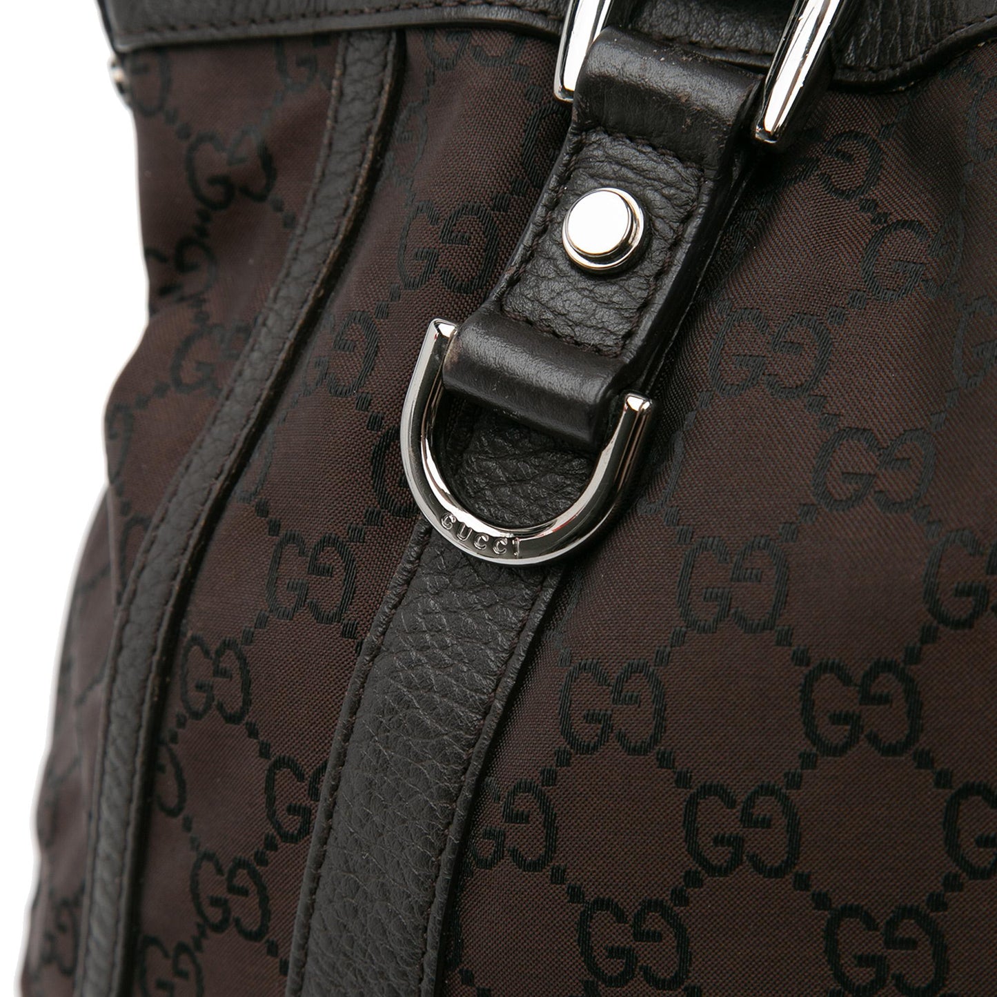 Gucci GG Canvas Abbey D Ring Convertible Satchel