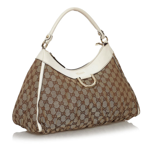 Gucci GG Canvas Abbey D-Ring Shoulder Bag (SHG-30184)