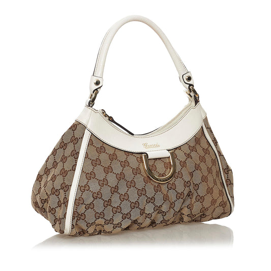 Gucci GG Canvas Abbey D-Ring Shoulder Bag (SHG-33347)