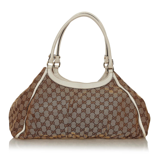 Gucci GG Canvas Abbey D-Ring Shoulder Bag (SHG-34093)