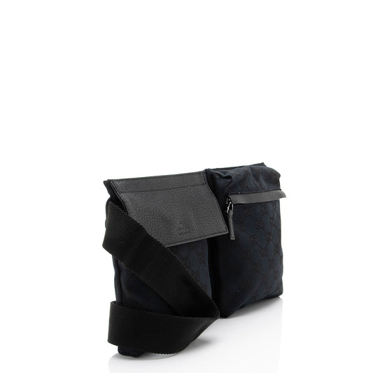 Gucci GG Canvas Double Pocket Belt Bag