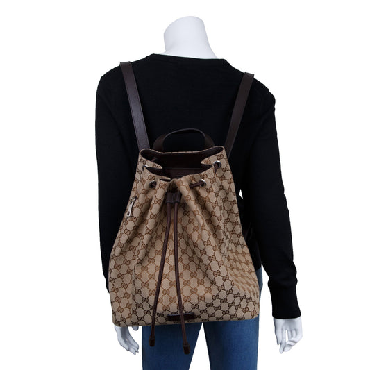 Gucci GG Canvas Drawstring Backpack