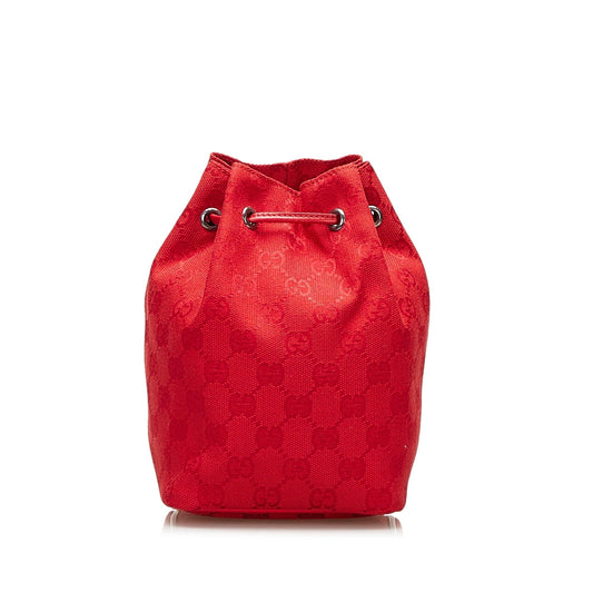 Gucci GG Canvas Drawstring Pouch (SHG-35646)
