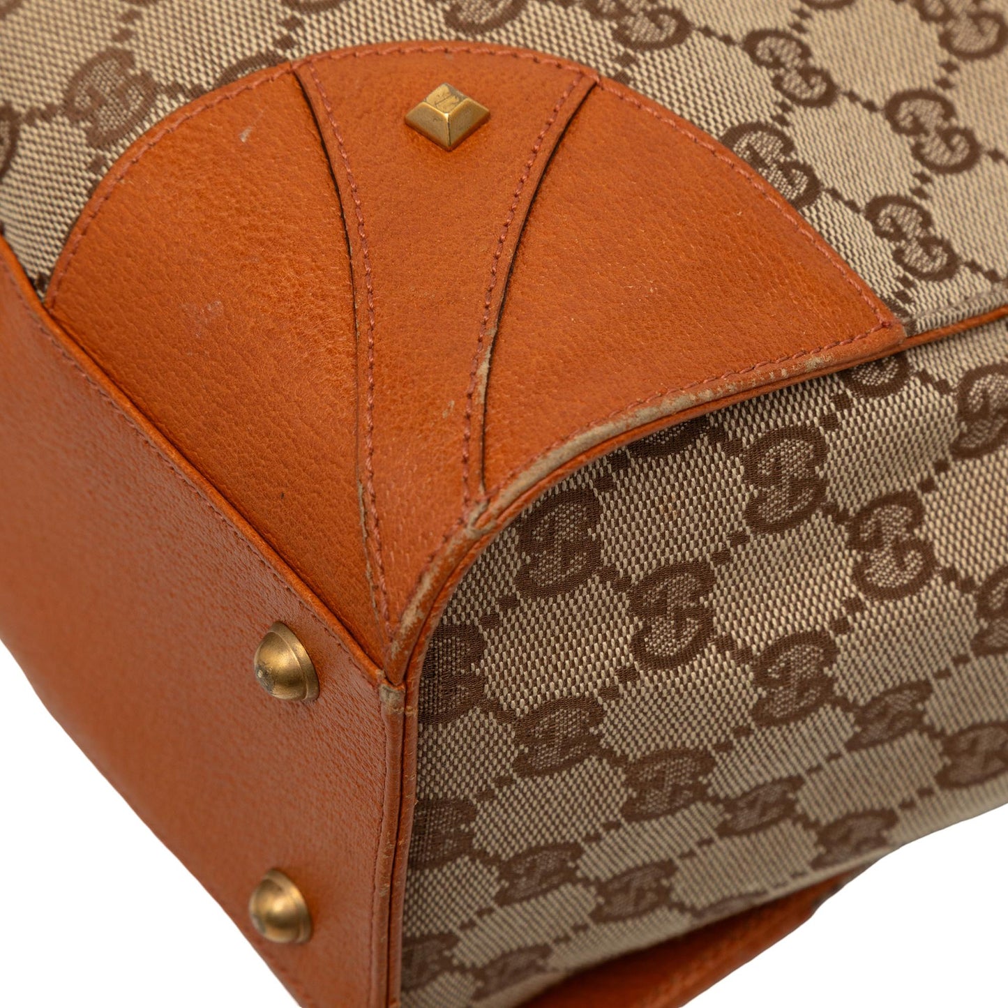 Gucci GG Canvas Nailhead Handbag