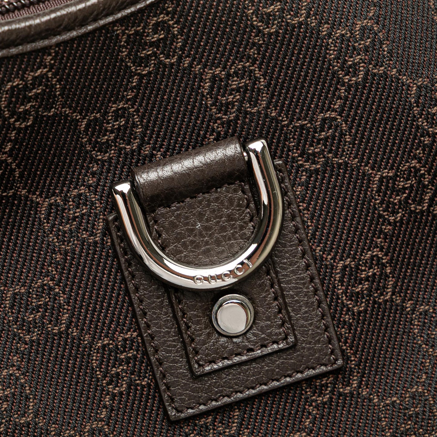 Gucci GG Denim Abbey D Ring Shoulder Bag