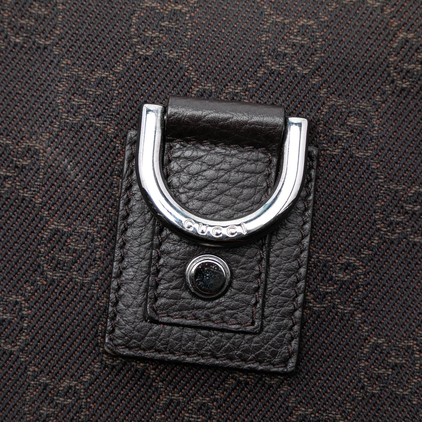 Gucci GG Denim Abbey D Ring Shoulder Bag