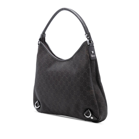 Gucci GG Denim Abbey D Ring Shoulder Bag