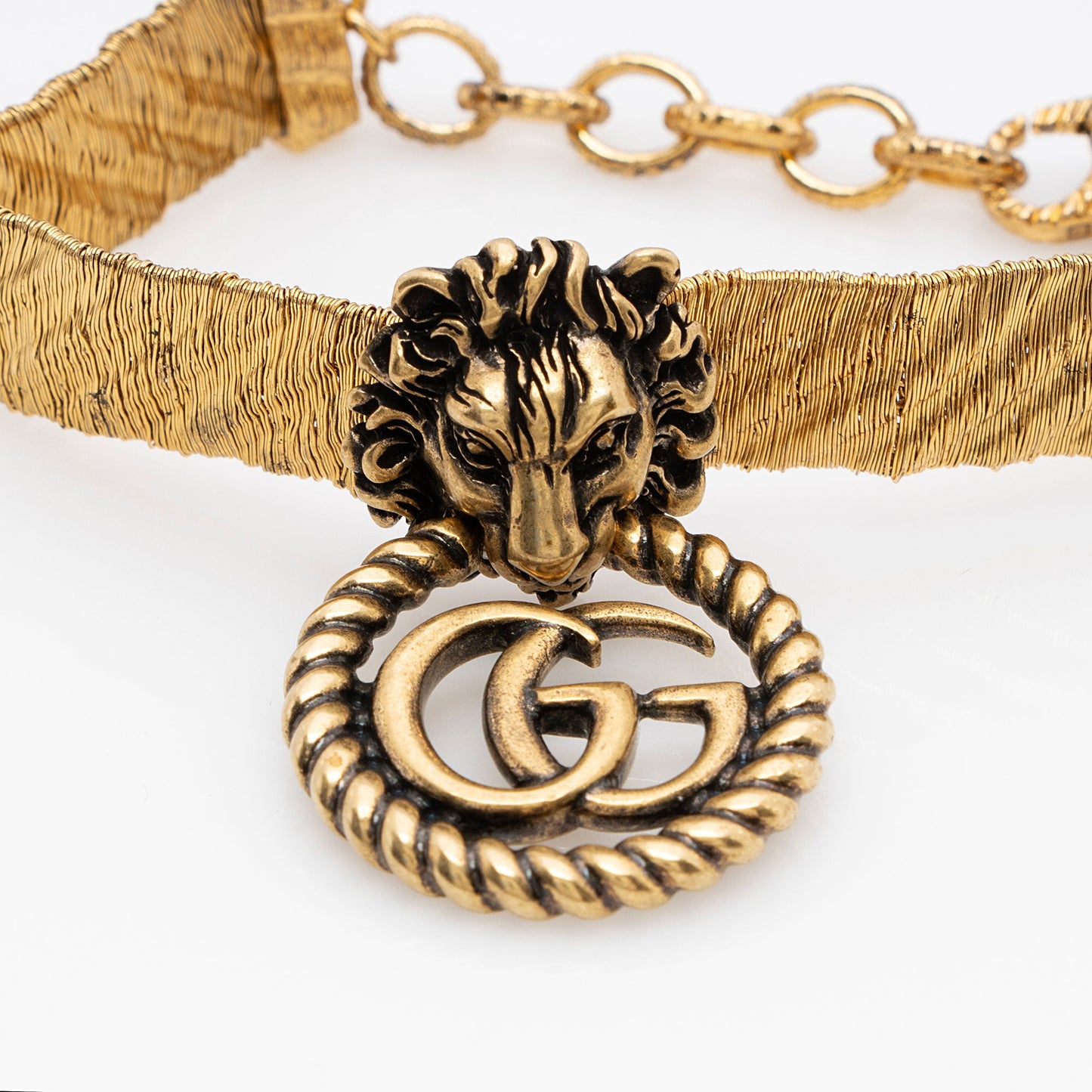 Gucci GG Lion Head Bracelet
