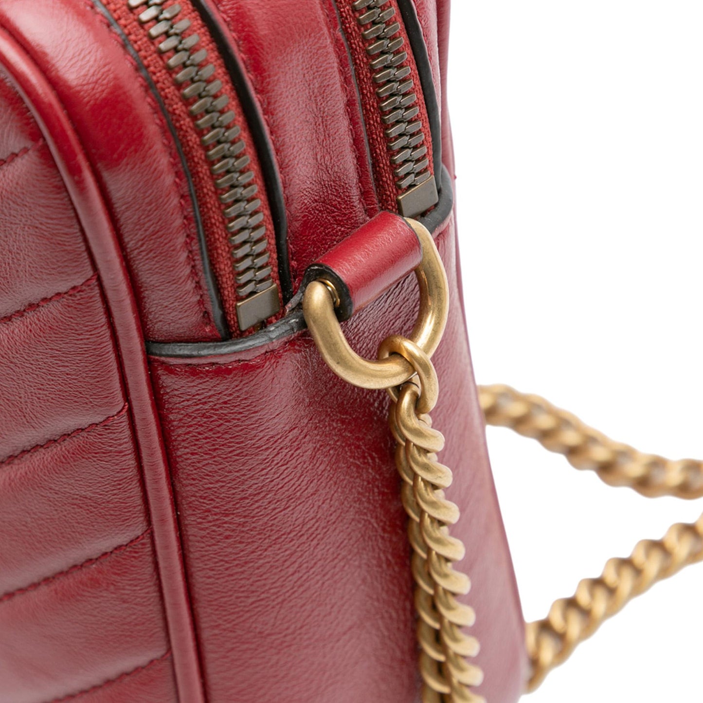 Gucci GG Marmont Matelasse Leather Double Zip Crossbody