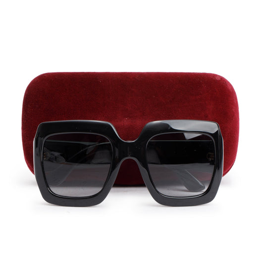 Gucci GG0053S Black Acetate Oversized Square Sunglasses