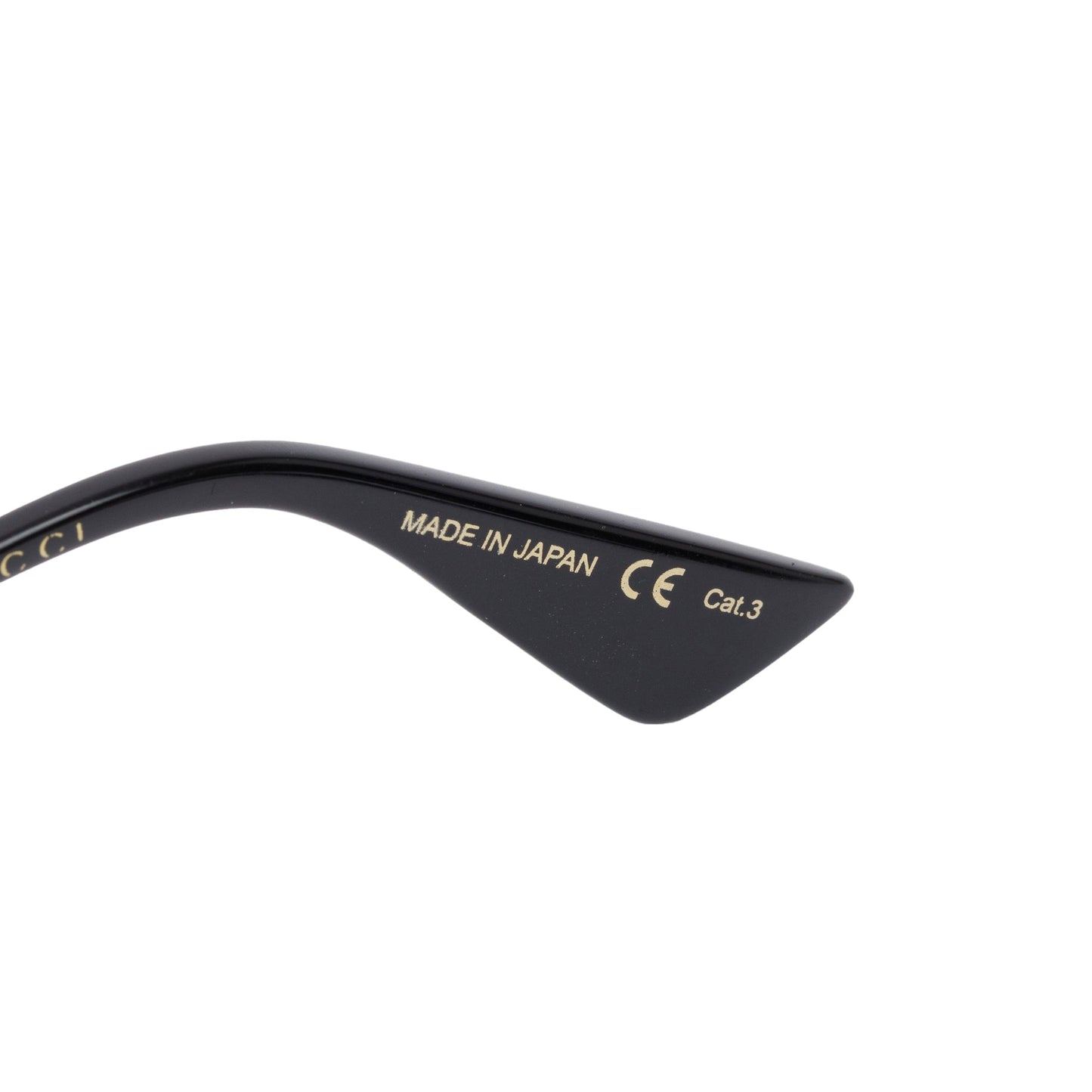 Gucci GG0061S Black Acetate Interlocking G & Bee Accent Wayfarer Sunglasses