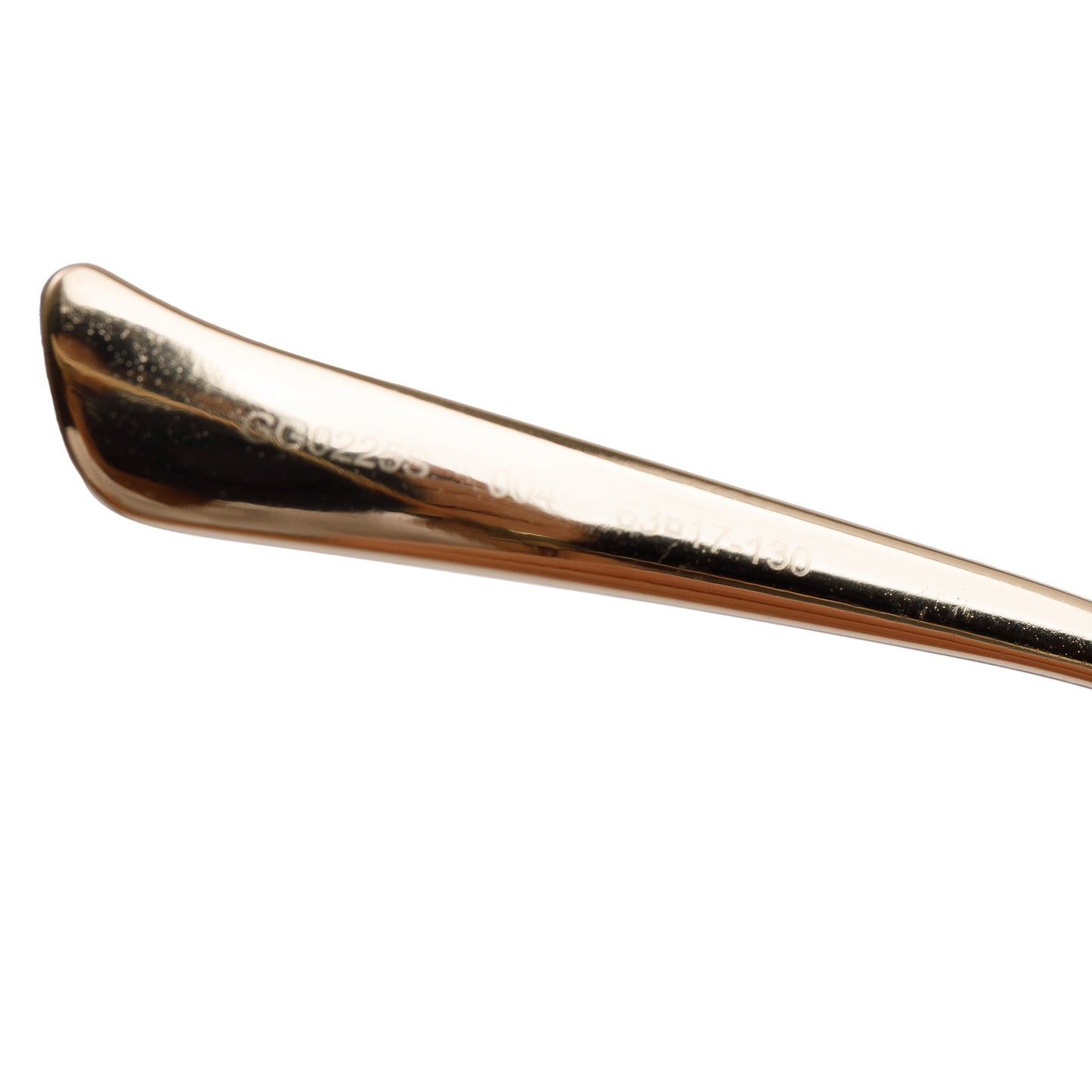 Gucci GG0225S Gold Tone Metal Interlocking GG Web Oversize Sunglasses