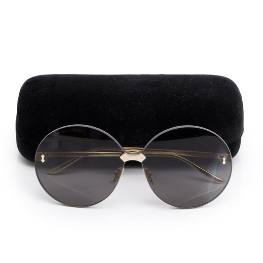 Gucci GG0353S Rimless Oversized Round Sunglasses