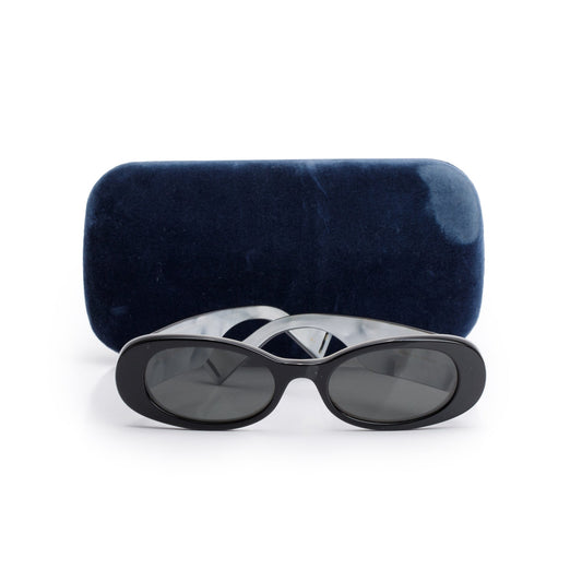 Gucci GG0517/S Black Acetate Interlocking G Oval Sunglasses