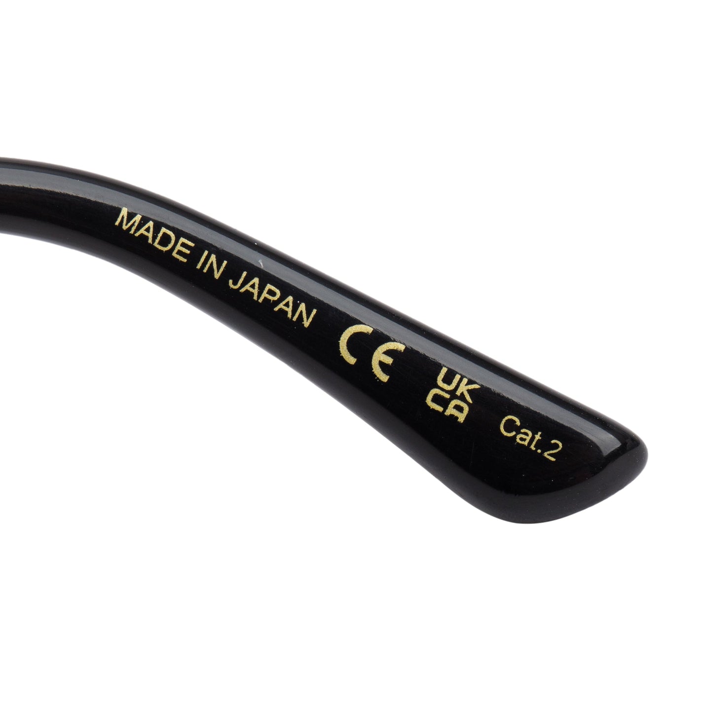 Gucci GG0589SK Gold Tone Web Black Acetate Cat-Eye Sunglasses