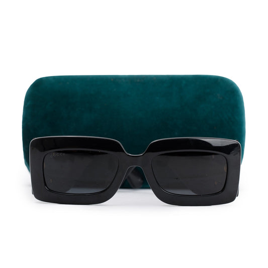 Gucci GG0811S Black Acetate GG Marmont Rectangular Sunglasses