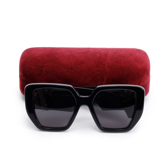 Gucci GG0956S Black Acetate GG Marmont Oversize Square Sunglasses