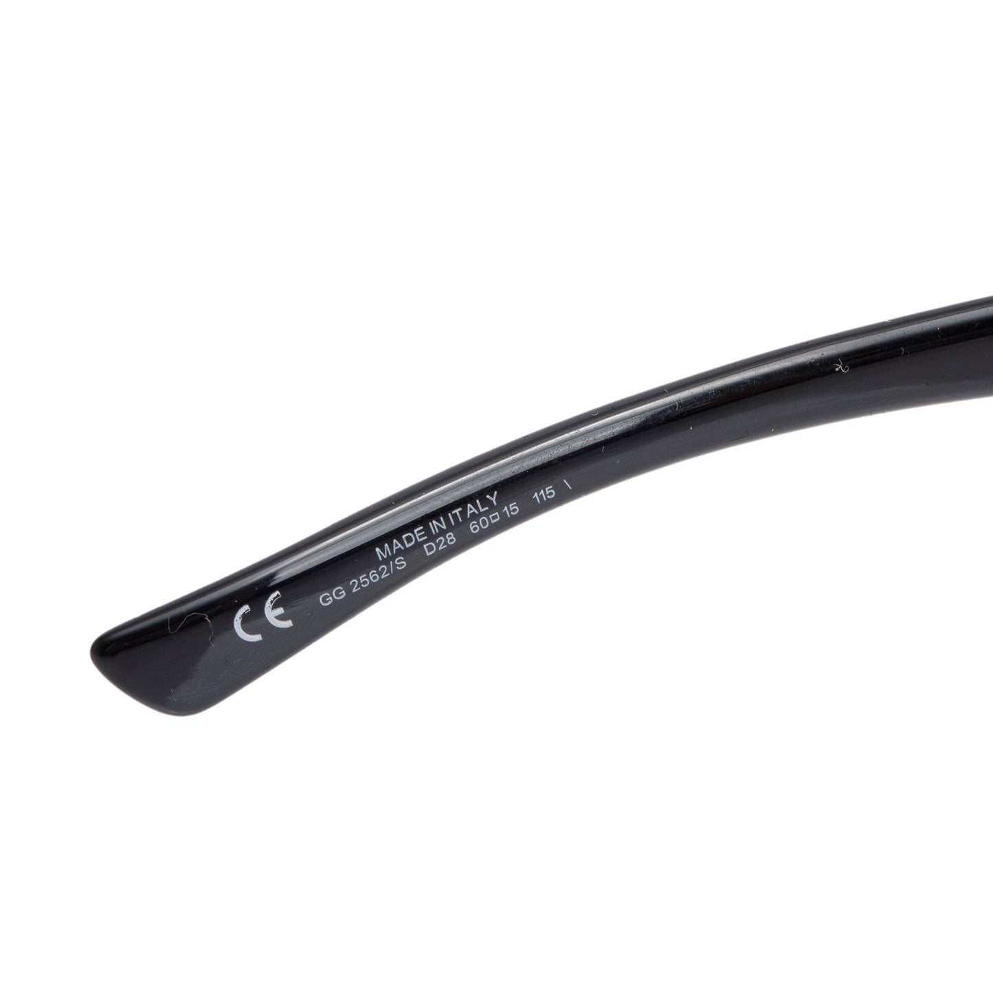 Gucci GG2562/S Black Acetate Horsebit Accent Square Sunglasses