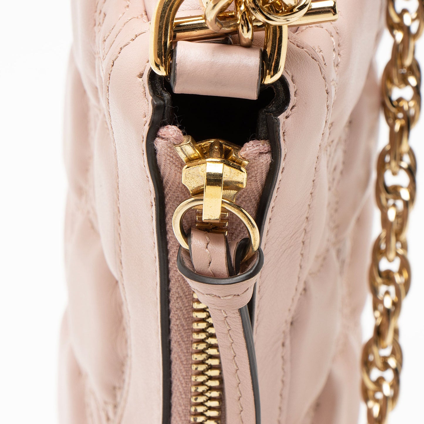 Gucci Jumbo GG Matelasse Leather Chain Small Crossbody
