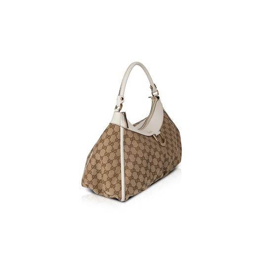 Gucci Large GG Canvas D-Ring Hobo