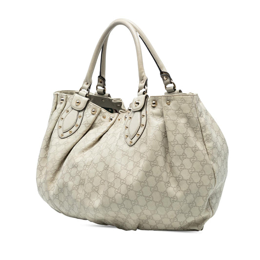 Gucci Large Guccissima Studded Pelham Tote
