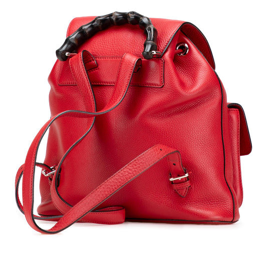 Gucci Leather Bamboo Tassel Backpack