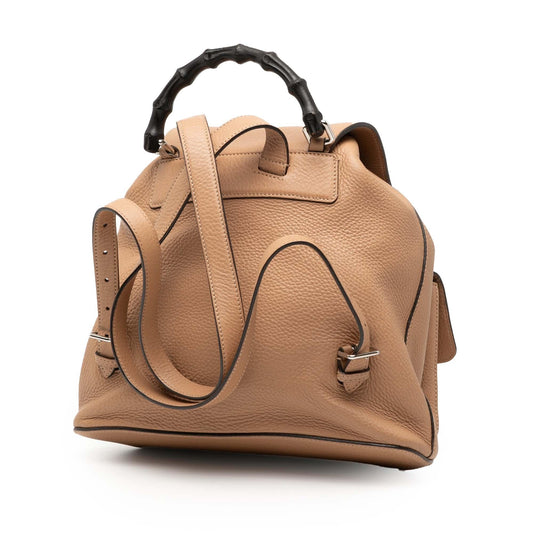 Gucci Leather Bamboo Tassel Backpack