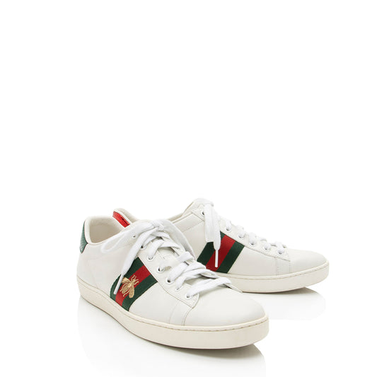 Gucci Leather Bee Ace Sneakers - Size 9.5 / 39.5
