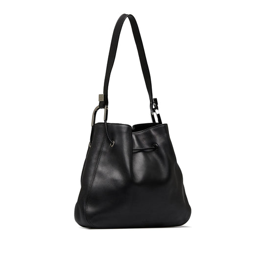Gucci Leather Drawstring Shoulder Bag (SHG-RSAtpw)