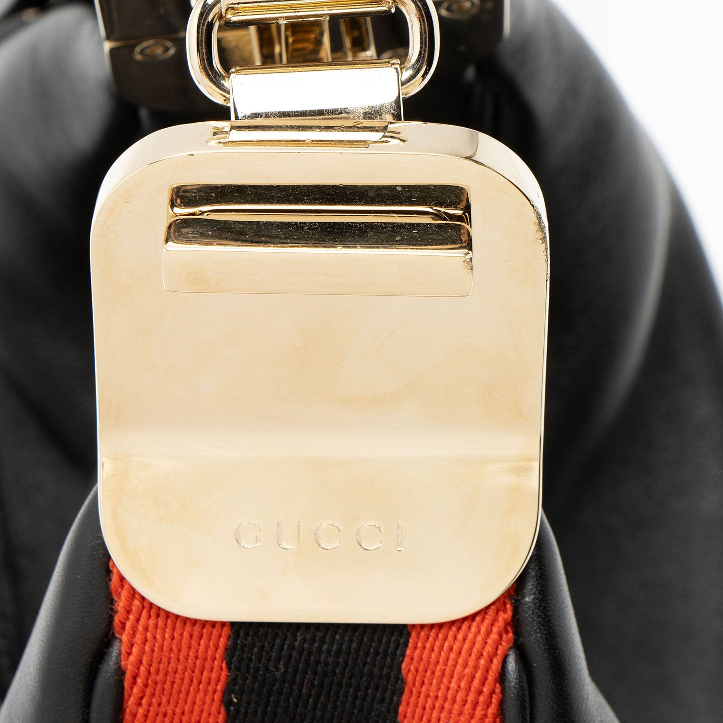 Gucci Leather Web Attache Small Shoulder Bag