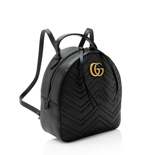 Gucci Matelasse Leather GG Marmont Backpack