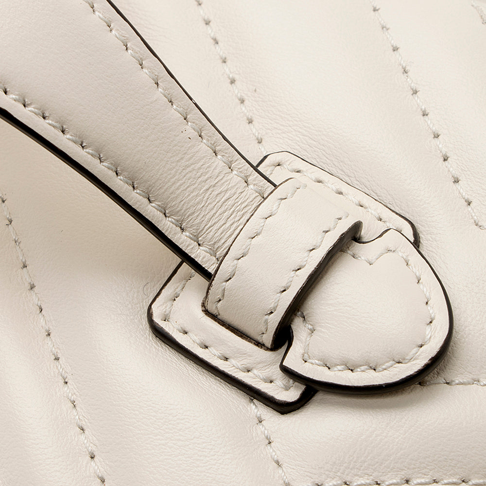 Gucci Matelasse Leather GG Marmont Round Mini Backpack (SHF-19850)
